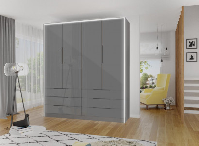 Mehrzweck Regale 207cm Schrank Regal Aufbewahrungs Kleiderschrank Garderobe Neu